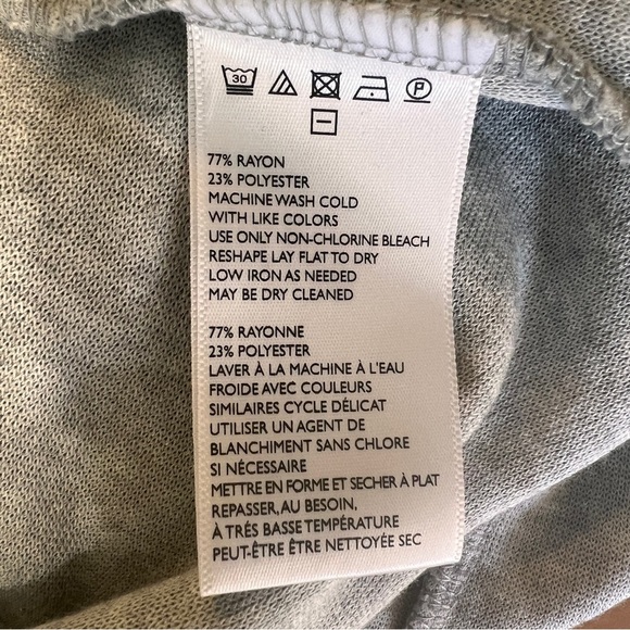 Silence + Noise Hooded Gray Open Front Waterfall Cardigan Sweater Sz Small - Picture 6 of 6